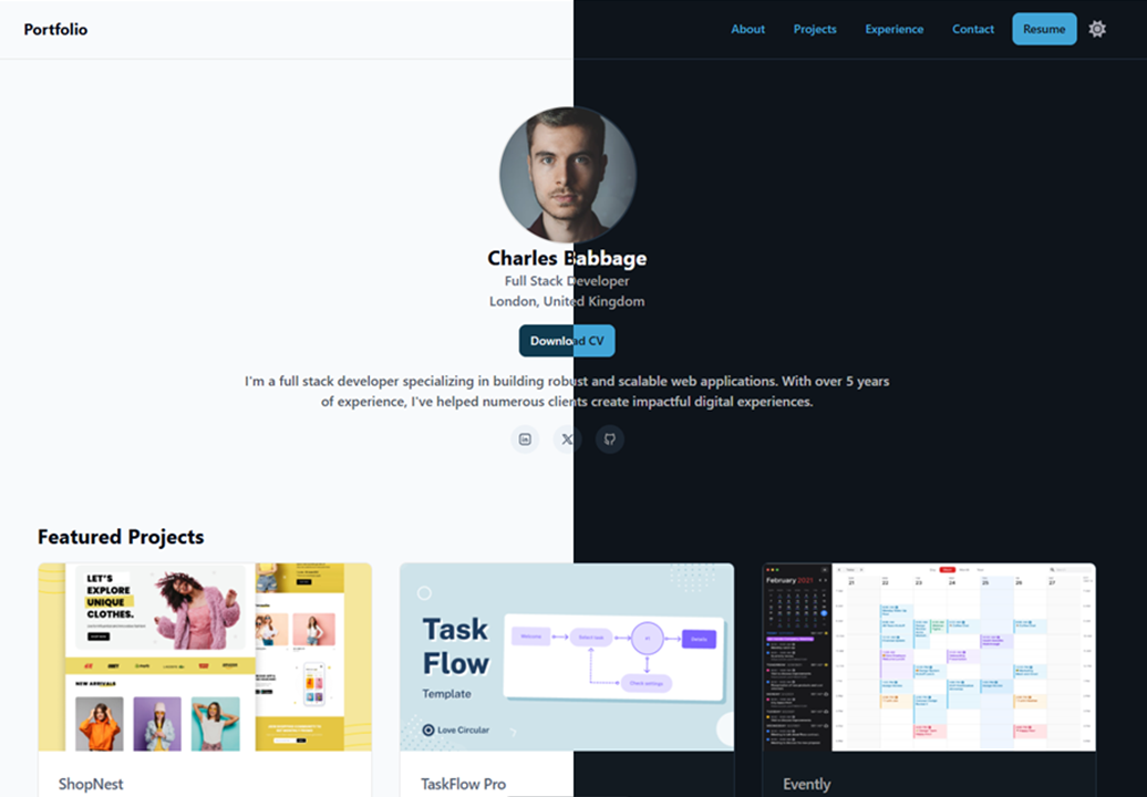 OrbitUI Porfolio Template